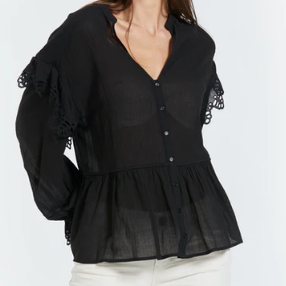 Magali Pascal Black Josette Cotton Shirt